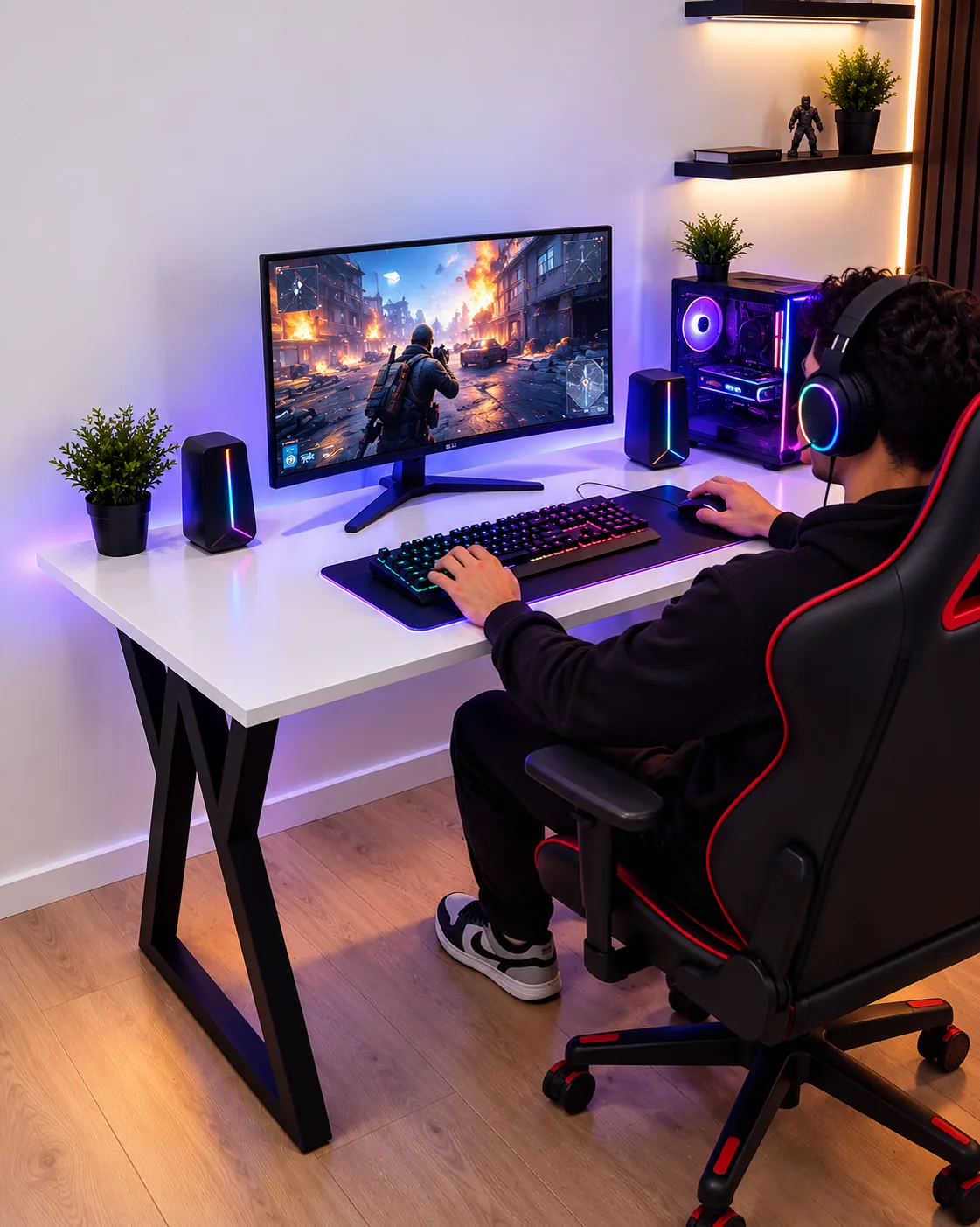 Espace gaming confortable