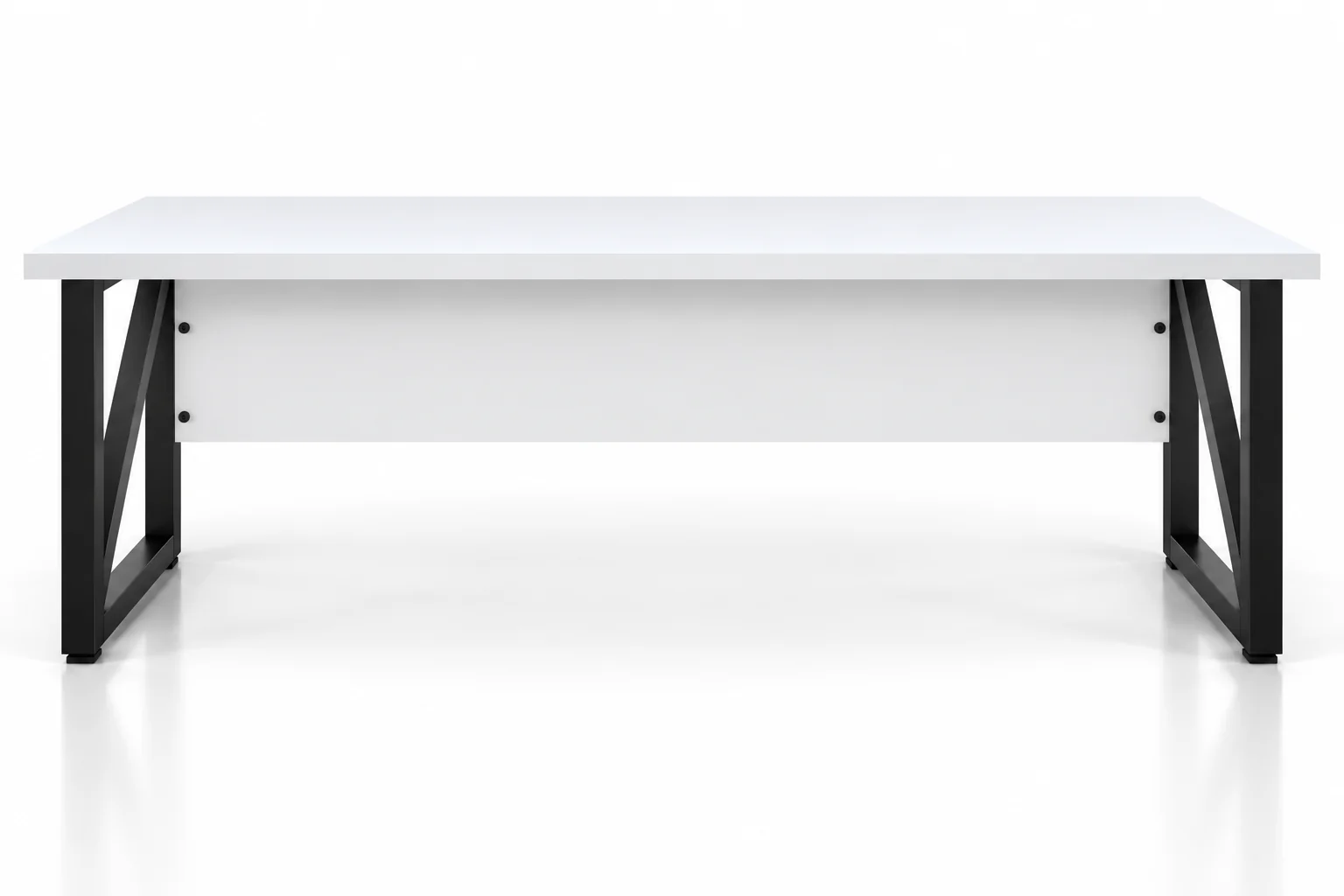 Bureau Ligne Blanc — Plateau blanc · Piètement noir